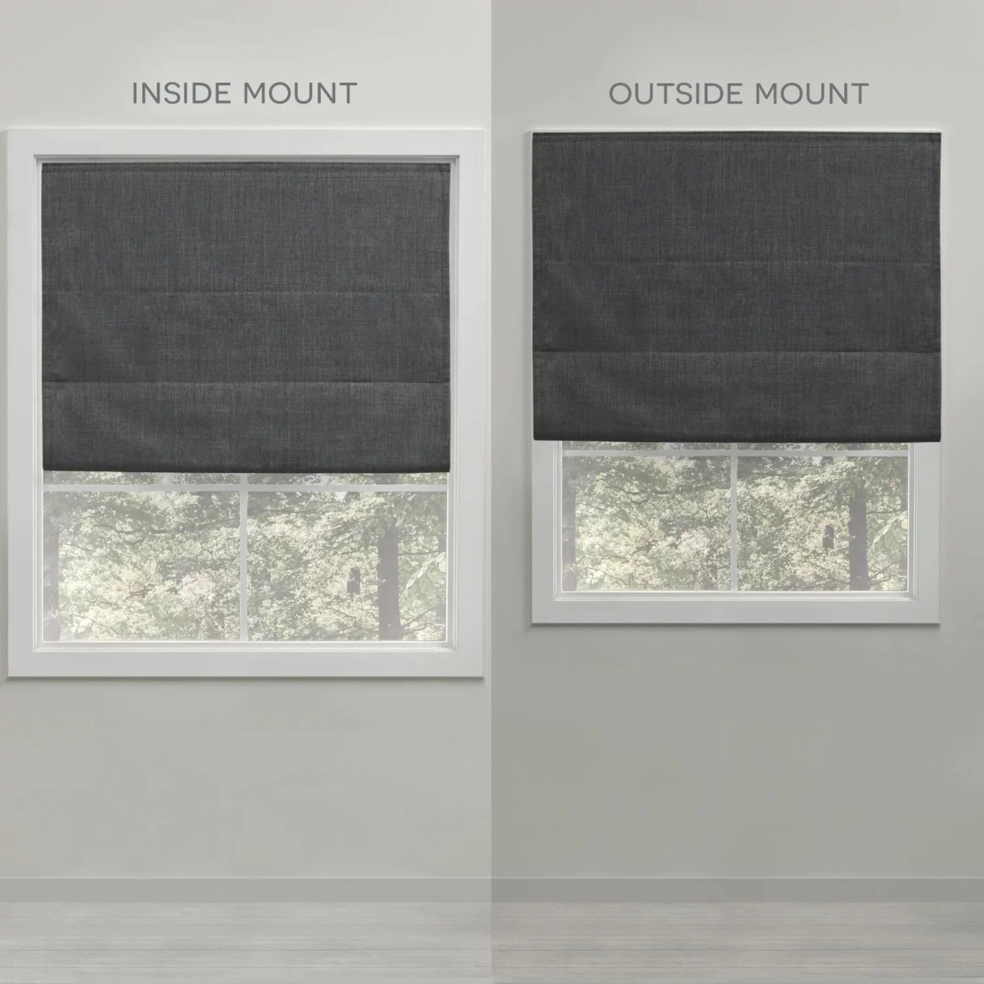 Exclusive Home Esme Total Blackout Roman Shade, 31"x64", Silver