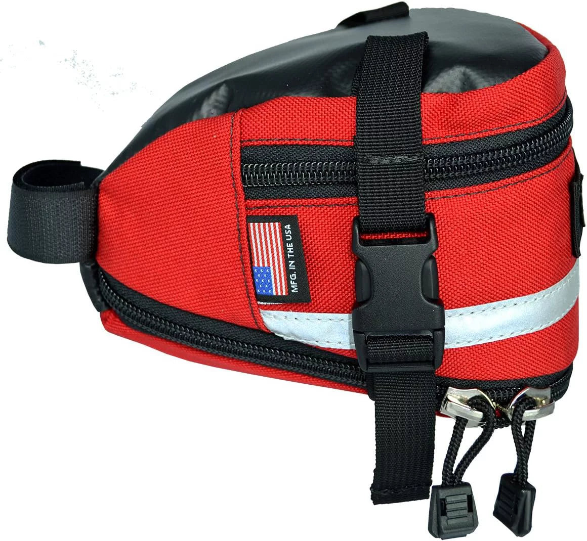 Lone Peak Deluxe Expandable Bicycle Seat Bag Red