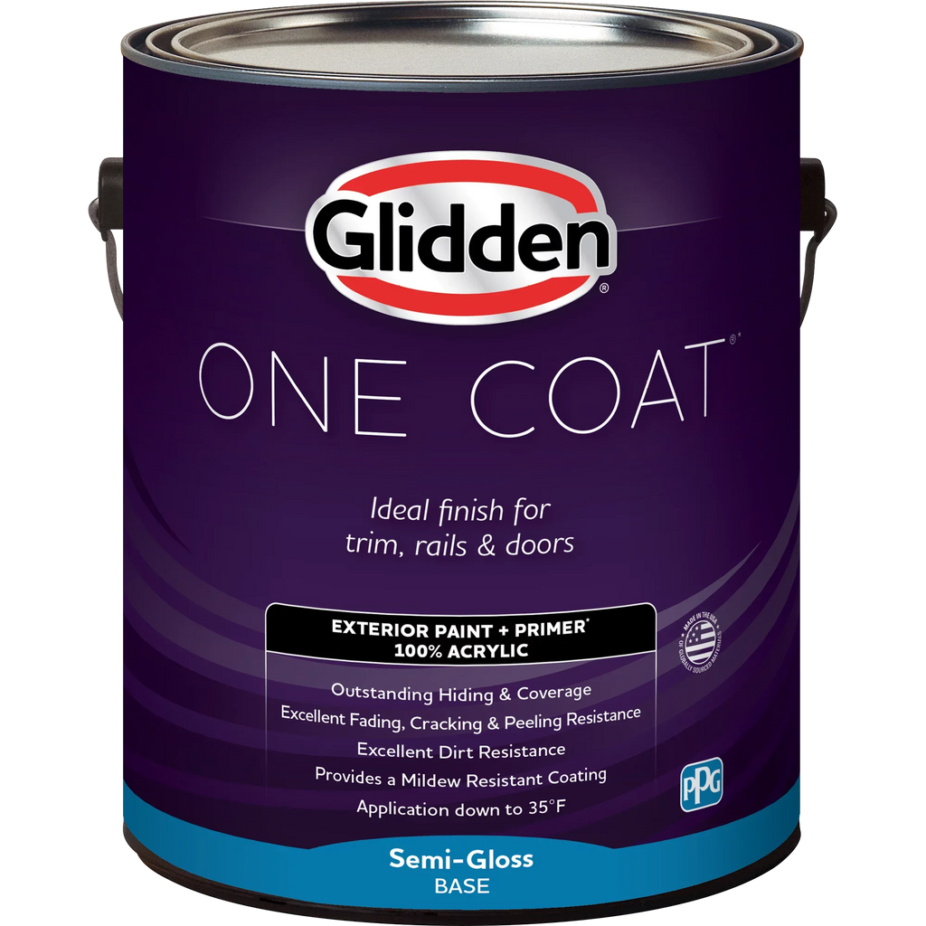 Glidden One Coat Exterior Paint + Primer Orange Essential / Orange, Semi-Gloss, 5 Gallons