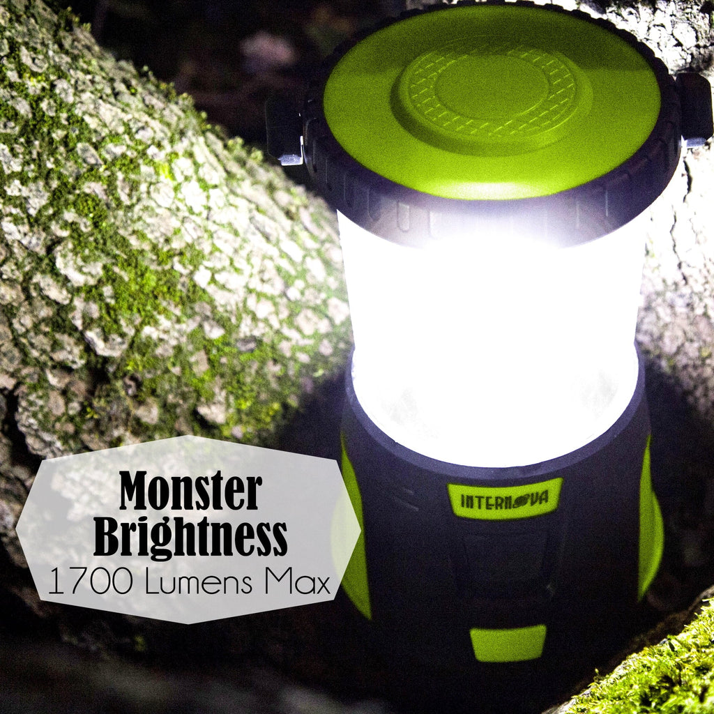 Internova Monster LED Camping Lantern, 2000 Lumens Output for Camping, Hiking, Emergency Use and Power Outages
