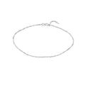 14K White Gold Women's 9"-10" Adjustable 1.7mm Singapore Anklet