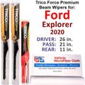 2020 Ford Explorer Performance Beam Wipers (Set of 3) w/Rear Wiper