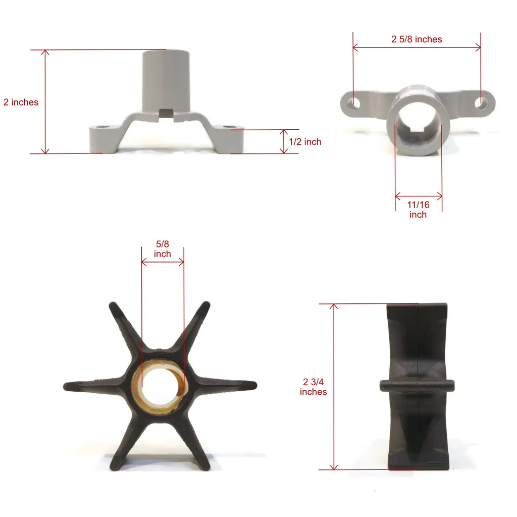 The ROP Shop | Water Pump Impeller Kit for 1979 Evinrude, Johnson 9.9, 50, 55  Outboard Boat