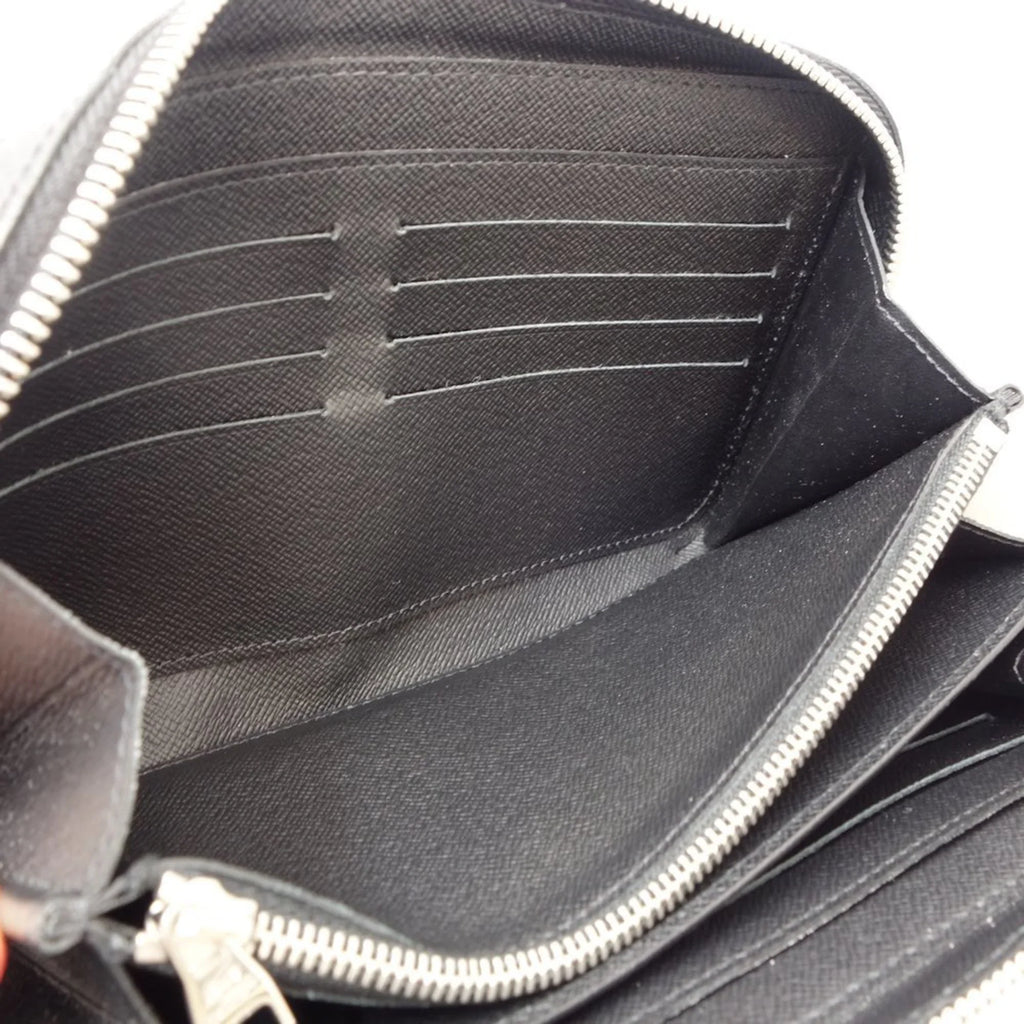 Pre-Owned Louis Vuitton Taiga LOUIS VUITTON Zippy XL M42097 Long Wallet Ardoise 083562 (Good)
