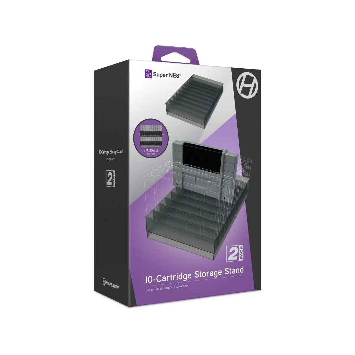 Hyperkin 10-Cartridge Storage Stand for Nintendo SNES (2 Pack)