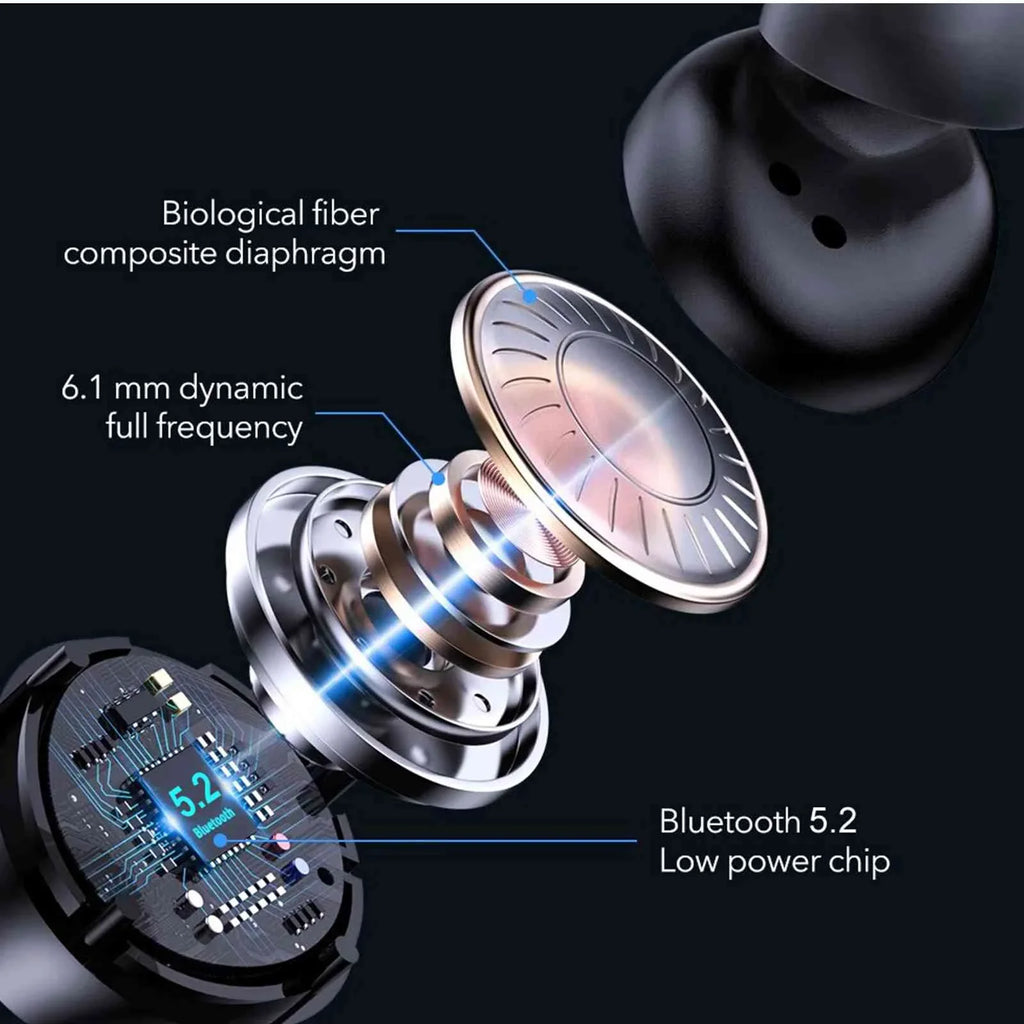 UrbanX True Wireless Bluetooth Earbuds + Charging Case, Black, Dual Connect, IPX5 Water Resistance, Bluetooth 5.2 Connection, Balanced, Bass Boost Compatible with  Tab M10 Gen 3