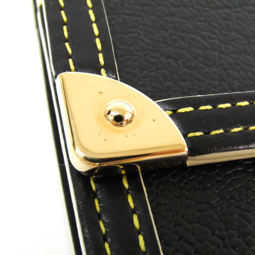Pre-Owned Louis Vuitton Suhali Porte Tresor International M91836 Women's Suhali Leather Long Wallet (bi-fold) Noir (Good)