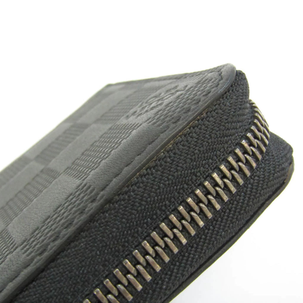 Pre-Owned Louis Vuitton Damier Infini Zippy Wallet Vertical N63548 Men's Damier Infini Long Wallet (bi-fold) Onyx (Good)