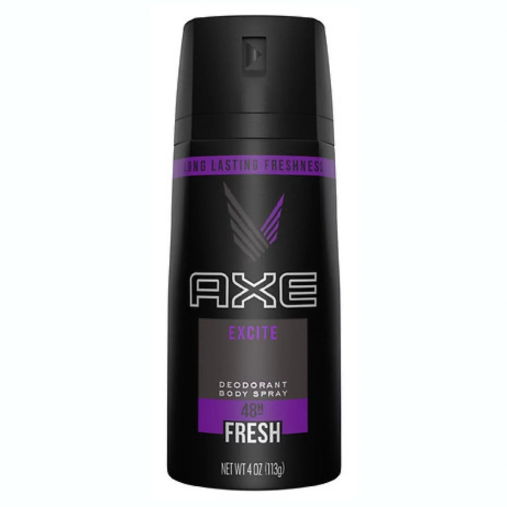 Axe Deodorant Bodyspray, Excite 4 oz (Pack of 6)