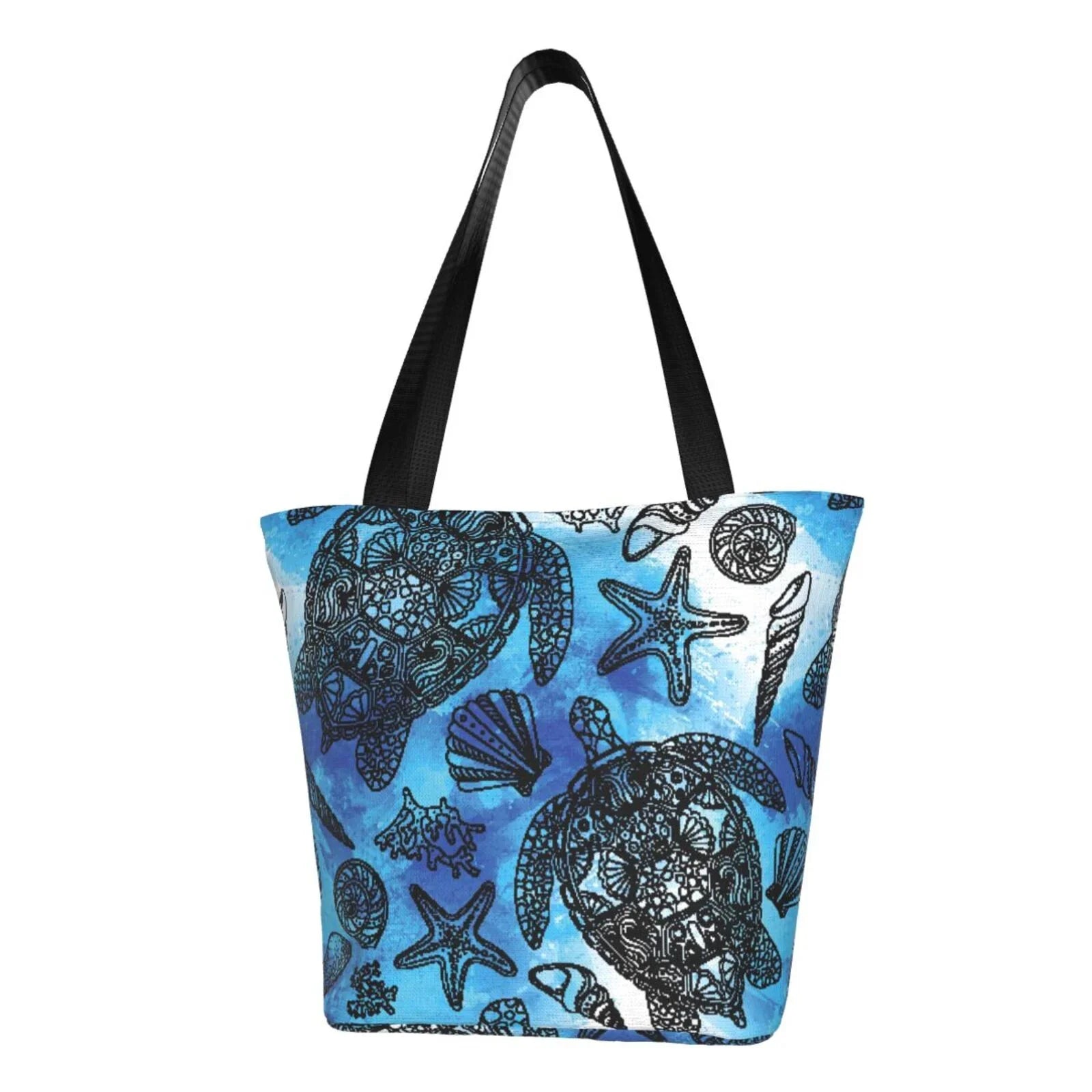 Lukts Turtle，Shell Algae Starfish Coral Tote Bag,Shoulder Bag Women'S Hobos Handbags Large Capacity Shopping Bag