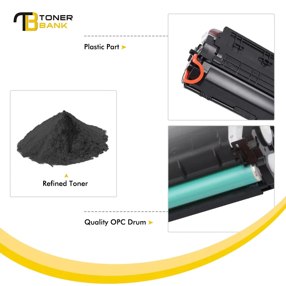 Toner Bank Compatible 85A Toner Cartridge for  CE285A 85A LaserJet Pro P1102W Pro M1212NF Pro M1132 M1210 M1130 M1212NF M1217NFW Printer Replacement Toner Ink (Black, 1-Pack)