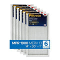Filtrete 14x30x1, AC Furnace Air Filter, MPR 1900, Healthy Living Ultimate Allergen, 6-Pack (exact dimensions 13.81 x 29.81 x 0.78)