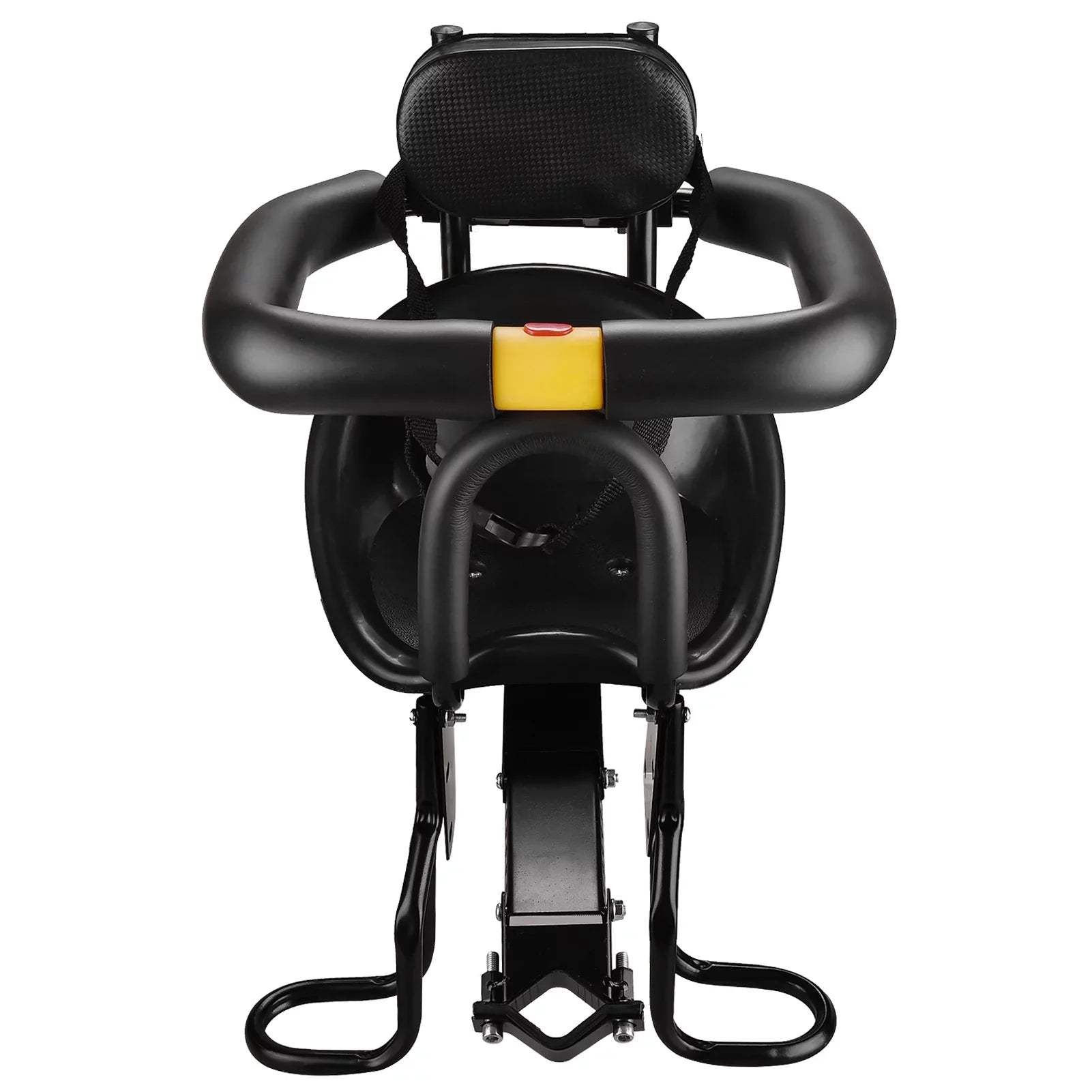 Safety Child Seat Bike Front Kids Saddle with Foot Pedals Support Back Rest Compatible with Bike Tube in Caliber 1.11.5in