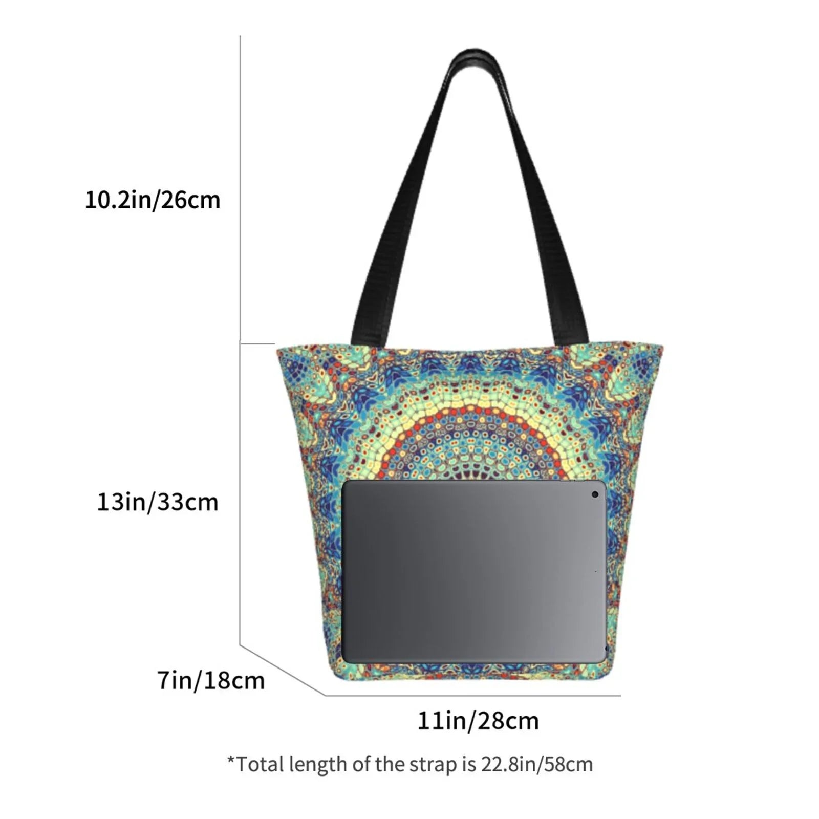 Lukts Round Mandala1 Tote Bag,Shoulder Bag Women'S Hobos Handbags Large Capacity Shopping Bag