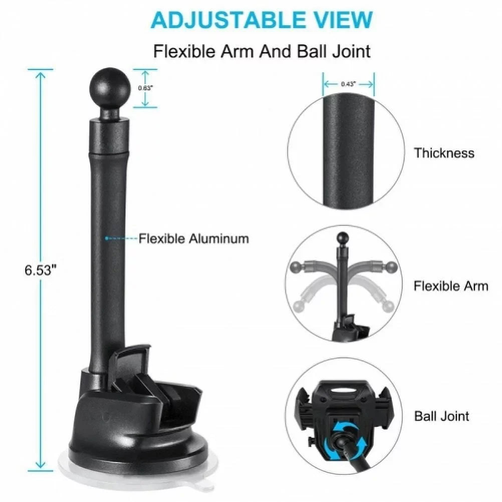 Holder Magnetic Car Mount Dash Windshield Gooseneck N7Q for Nubia Red Magic 3 / 3S - OnePlus 6, 6T, 7T, 7 Pro - Razer Phone 2 - RED Hydrogen One -  Galaxy Sky S9 Plus, S8 Plus S7