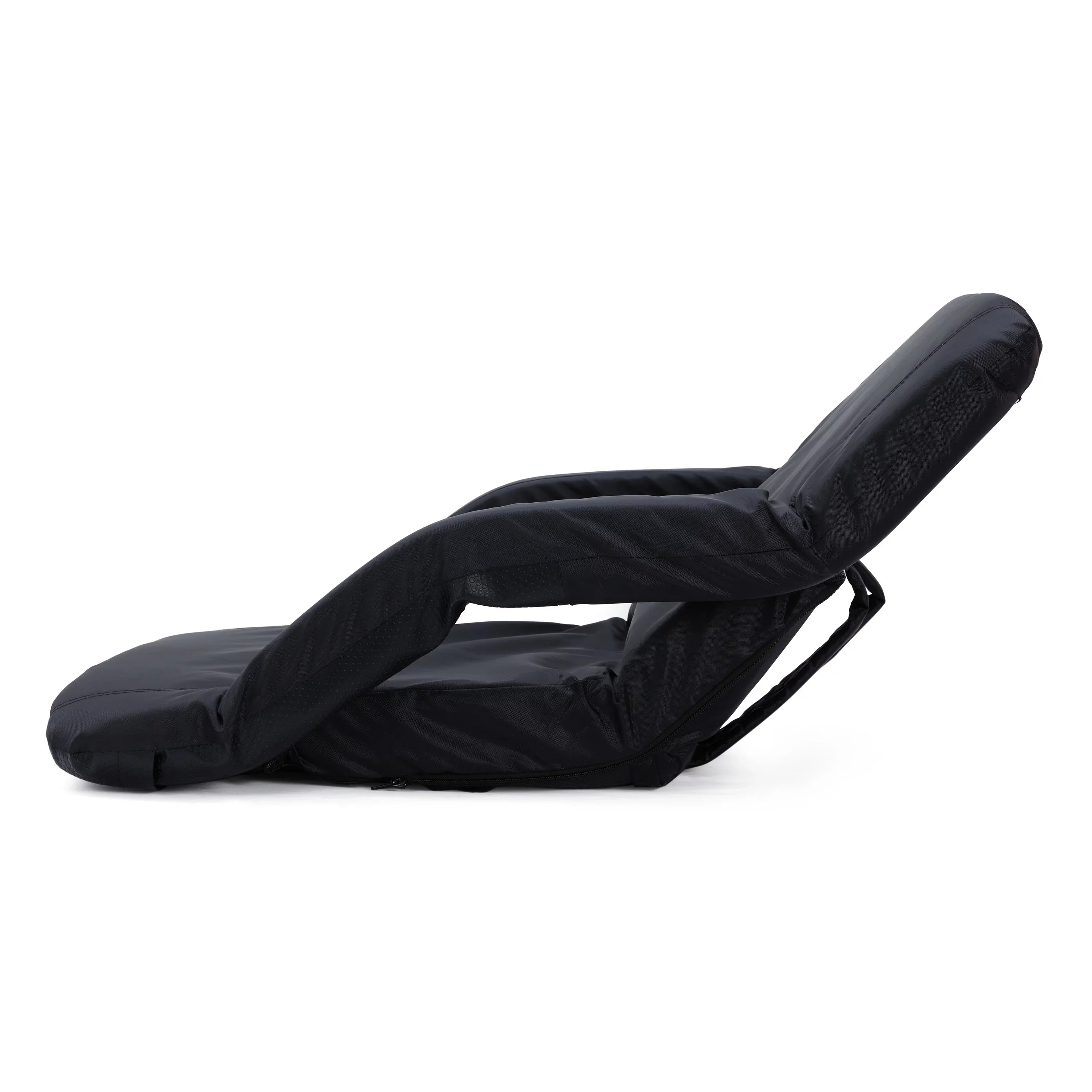 Jomeed 25 Inch Comfortable Padded Reclining Stadium Seat w/Pockets, Black
