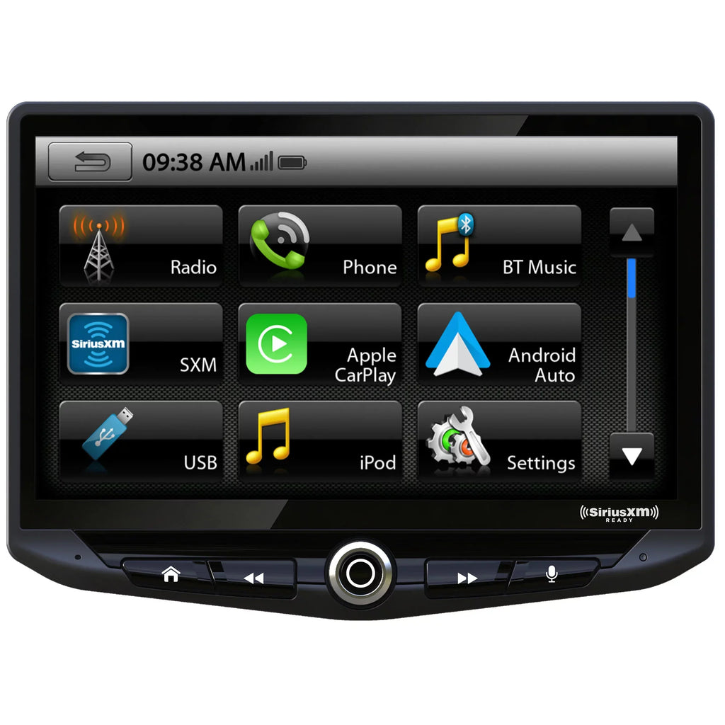 Stinger 2011-18 Wrangler JK Heigh10 10" In-dash Infotainment System with SR-JK11H Wrangler Flush-Mount Dash Kit and PCAM-JP Back Up Camera