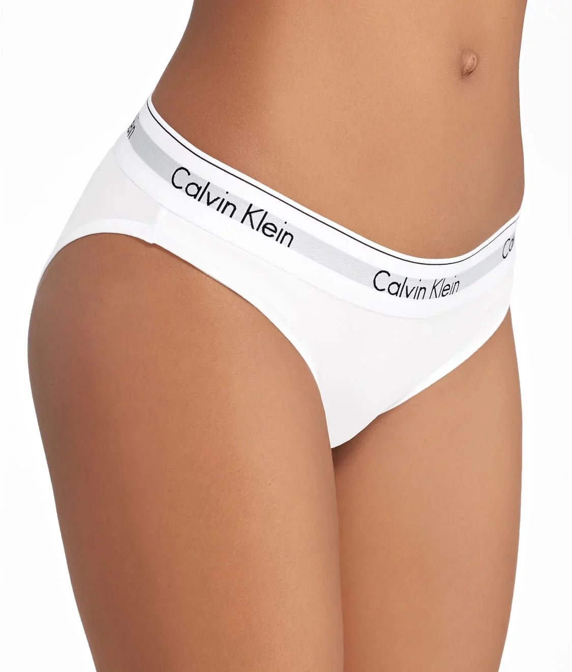 Calvin Klein Women's Modern Cotton Bikini, White, Small