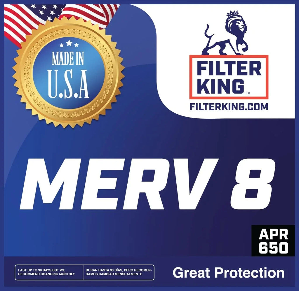 Filter King 36x9.5x1a Air Filter | 4-PACK | MERV 8 HVAC Pleated A/C Furnace Filters | MADE IN USA | Actual Size: 36 x 9.5 x .75"