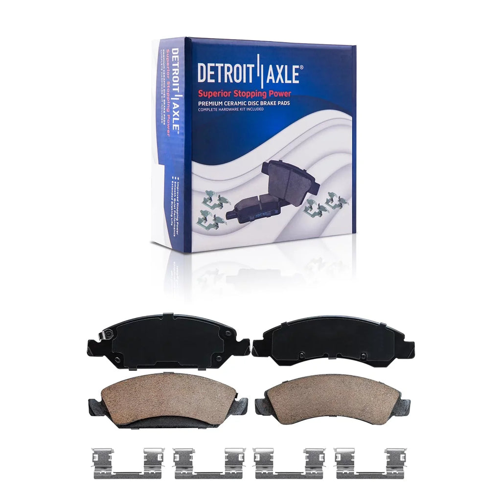 Detroit Axle - Brake Kit for Chevy GMC Silverado Sierra 1500 Tahoe Suburban Yukon XL Cadillac Escalade ESV Brake Rotors Ceramic Brakes Pads Front and Rear Replacement