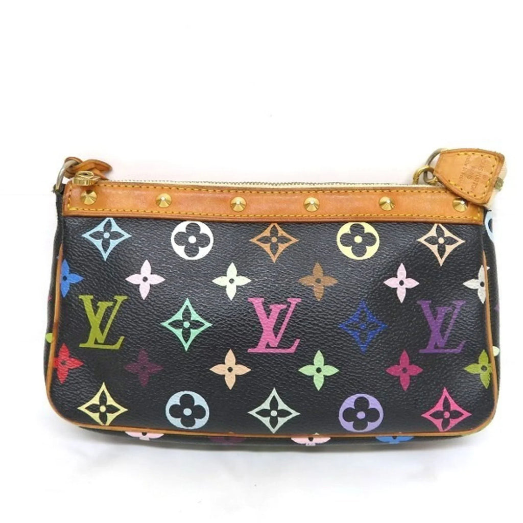 Authenticated Used Louis Vuitton Monogram Multicolor Pochette Accessoire M92648 2WAY Pouch Handbag Ladies