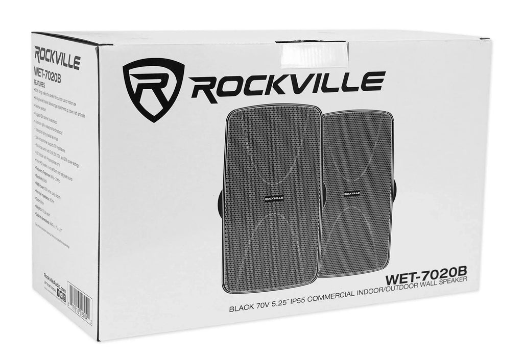 Rockville ROCK MATRIX Multi Room Home Receiver+6) Ceiling+2) Black Wall Speakers
