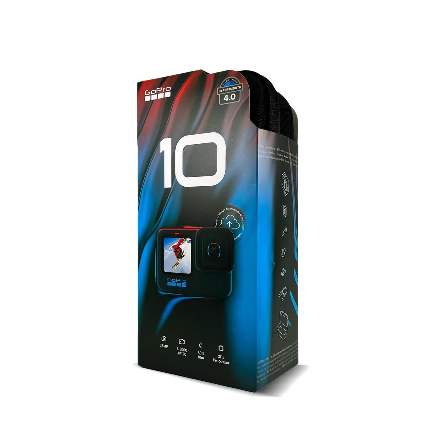 GoPro HERO10 Digital Camcorder, LCD Touchdisplay, High Dynamic Range (HDR), 5.3K, Black