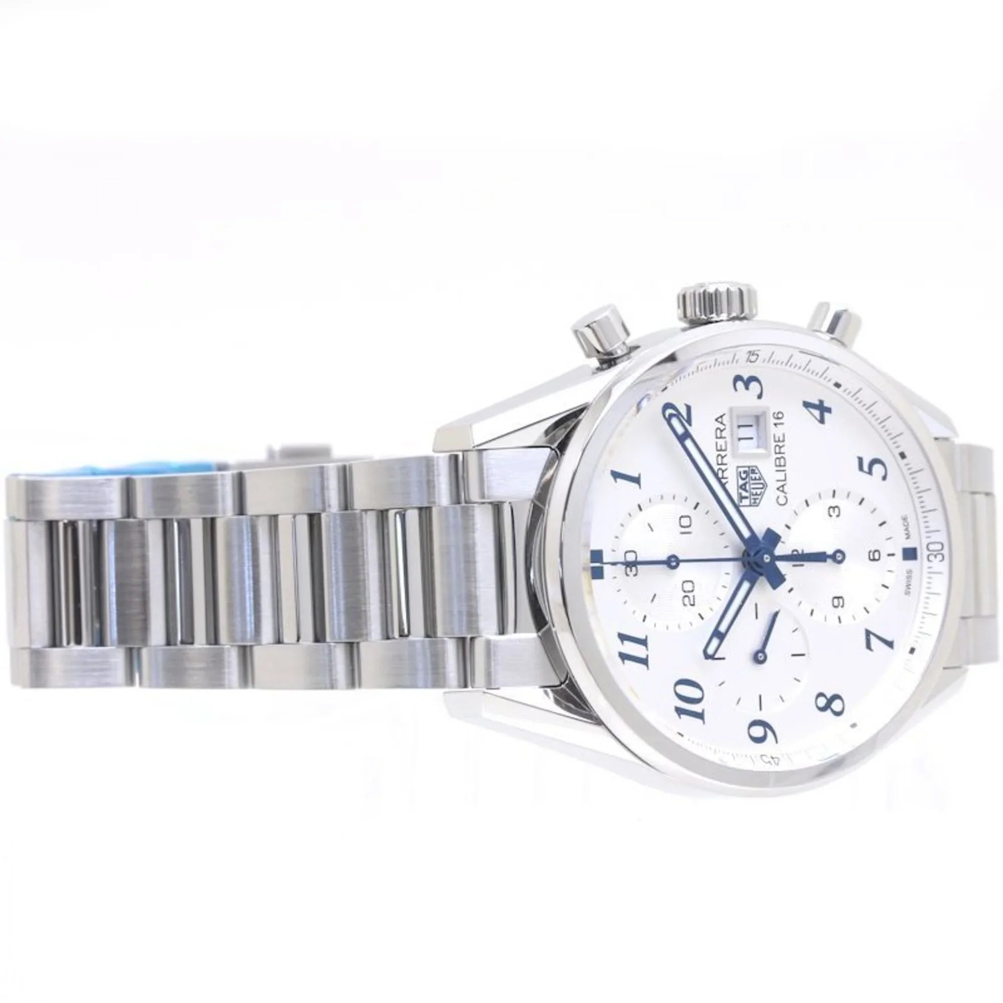 Pre-Owned TAG HEUER Carrera Chronograph Blue Edition CBK2114.BA0715 Stainless Steel Men's 39307 (Good)
