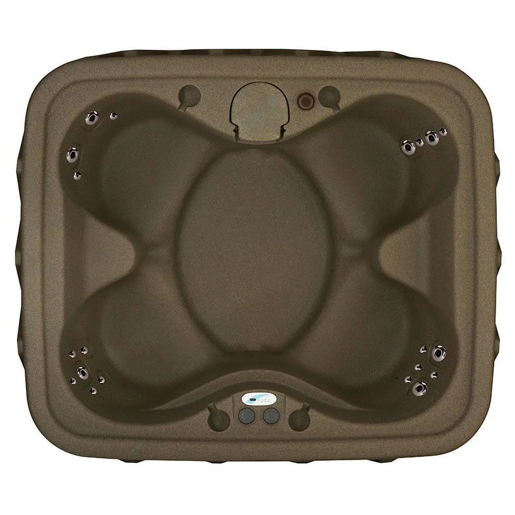 Aquarest Spas Powered By Jacuzzi® AR-400 Select 4- Person 20 - Jet- Plug and Play Hot Tub w/LED waterfall - Brownstone