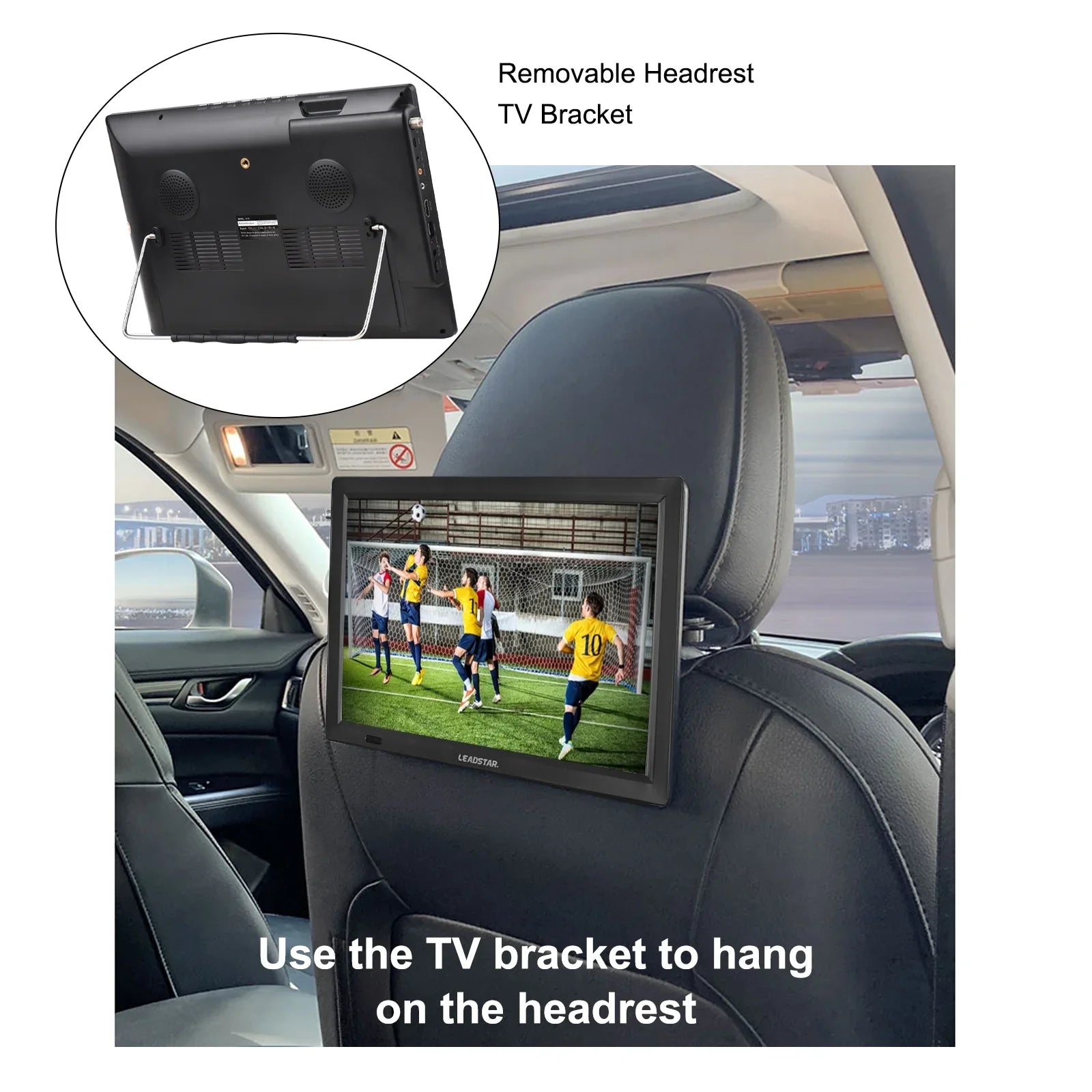 LEADSTAR D14 14-inch ATSC Digital TV Player Portable TV Car Television Player Card U Disk Playback with Remote Control