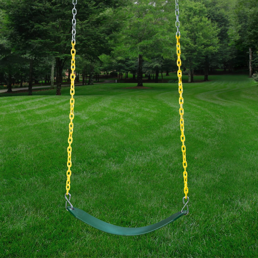 Gorilla Playsets Navigator Wooden Swing Set with Green Vinyl Canopy, Monkey Bars, and Rock Climbing Wall