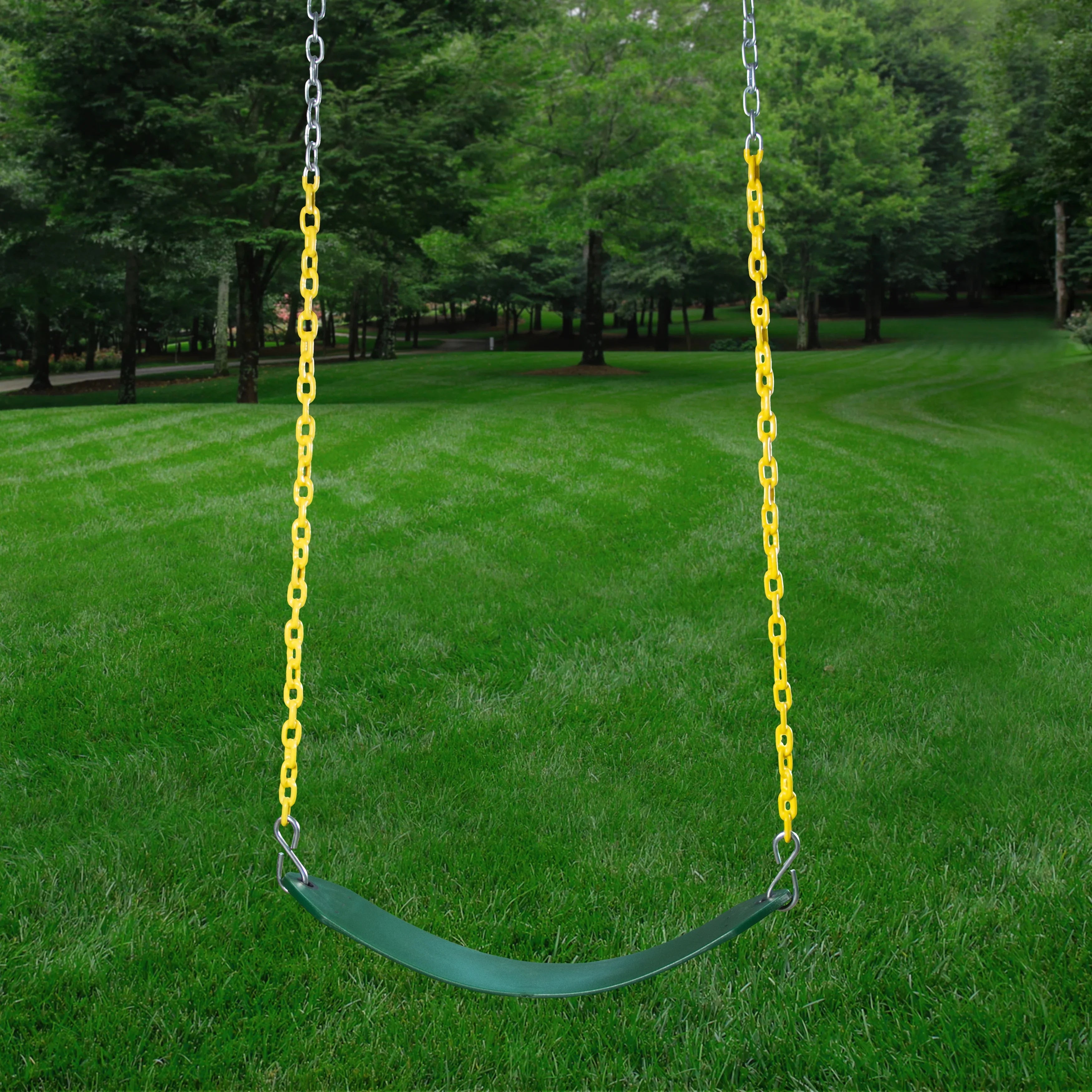 Gorilla Playsets Navigator Wooden Swing Set with Green Vinyl Canopy, Monkey Bars, and Rock Climbing Wall
