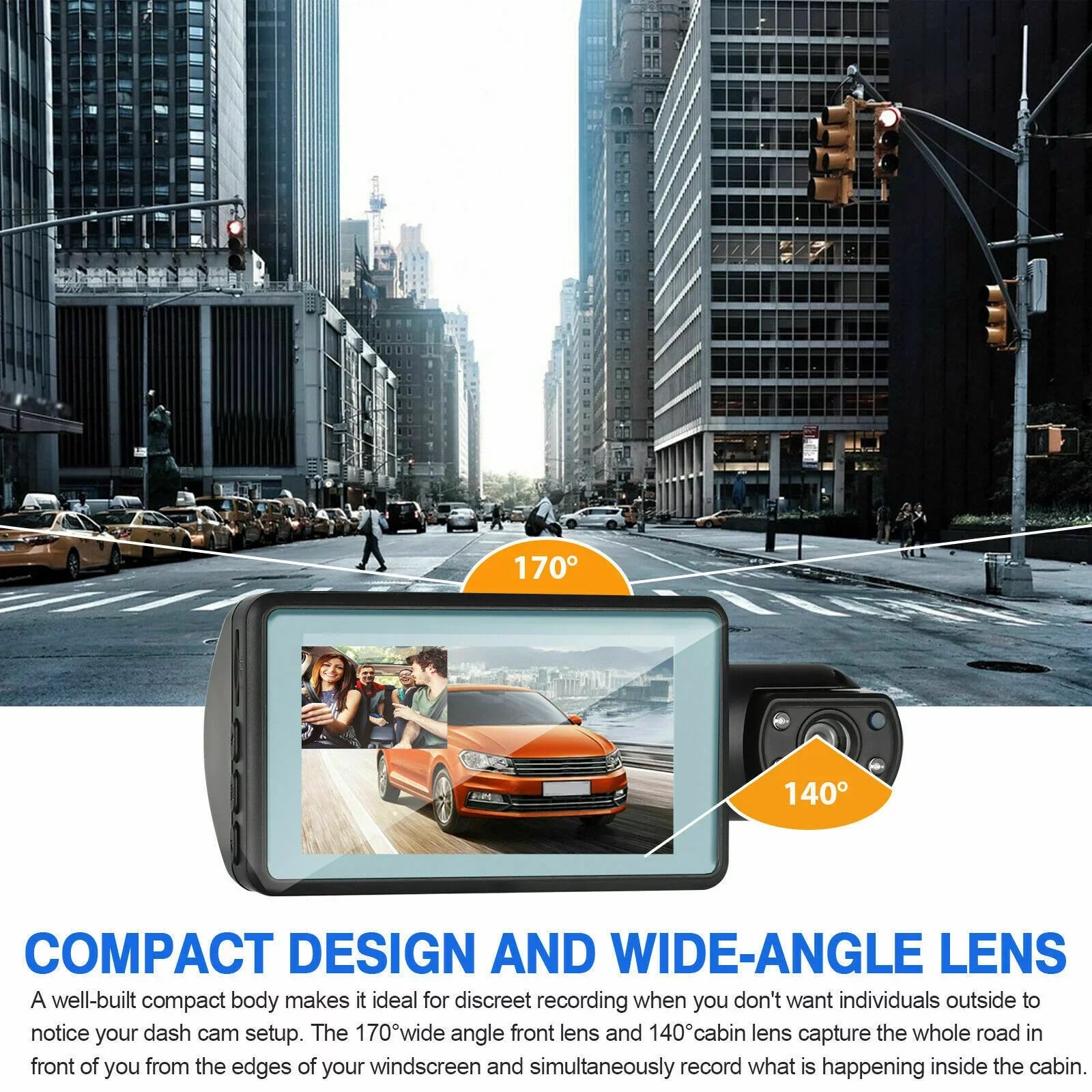 Dash Cam Front and Inside for Car, Dual Dash Cam W/32GB TF Card, HD 1080P Car Camera Dual Lens, Wide Angel DVR Car Parking Driving Recorder Night Vision Loop Recording G-Sensor
