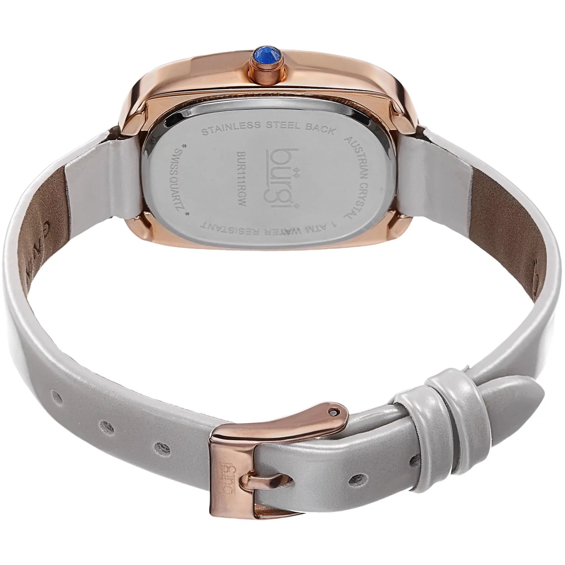 Women's Swiss Quartz Crystal Rose-Tone Strap Watch
