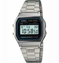 Casio Men's Classic Digital Stainless Steel Bracelet Watch, with Alarm and Stopwatch, and Auto Calender Features, with a Adjustable Clasp Lock, Water Resistant