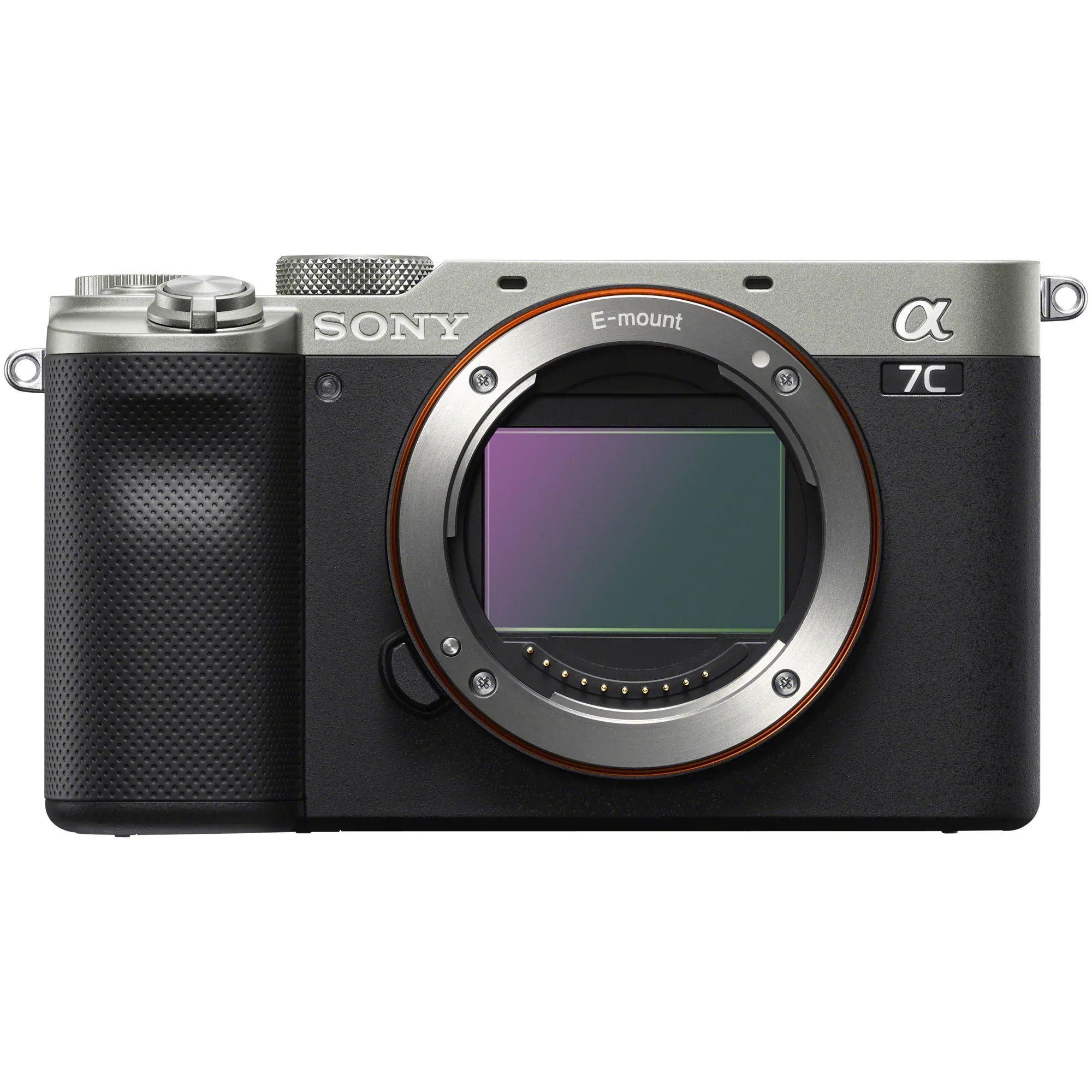 a7C Mirrorless Full Frame Camera Body with  FE 24mm F2.8 G Compact Lens SEL24F28G Silver ILCE7C/S Bundle with Deco Gear Photography Backpack Case + Microphone + LED + Monopod and Accessories