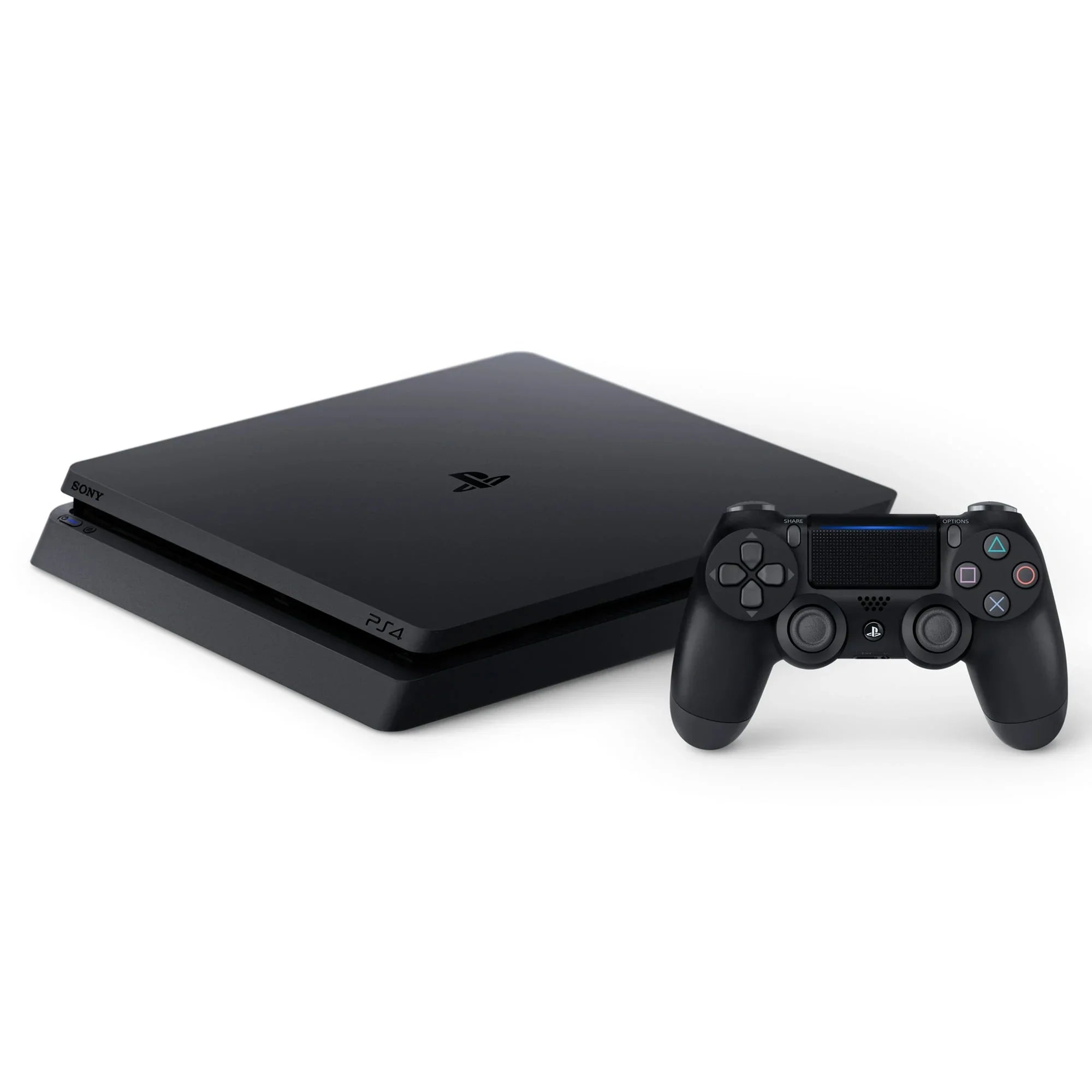 2215A PlayStation 4 Slim 500GB Gaming Console Black with Charging Dock Headset 2 Controller Bolt Axtion Like New
