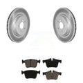 Transit Auto - Rear Coated Disc Brake Rotors And Ceramic Pads Kit For Jaguar XE XF KGC-102389