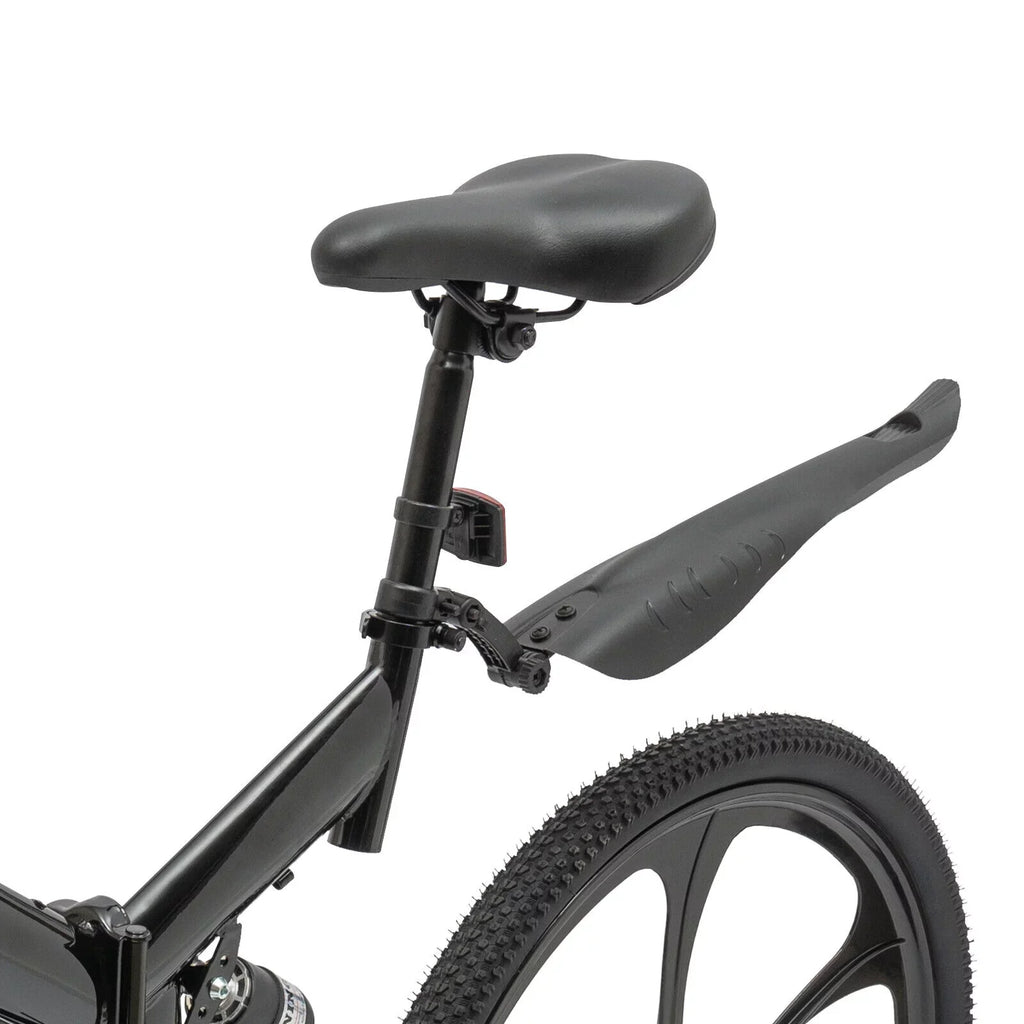Miumaeov 26" Black Adult Folding Bike 21-Speed Shifter Folding City Bike Light Weight Carbon Steel Camping Bicycle Max Loading 150kg/330lbs
