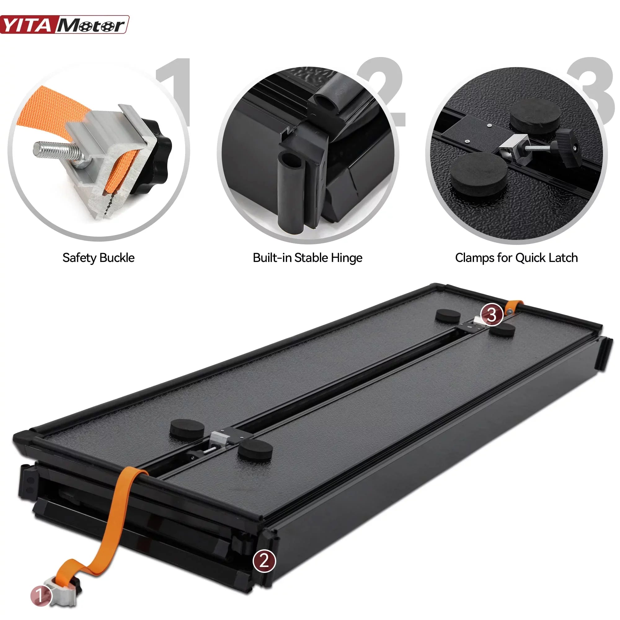Ledkingdomus 8 ft 96.3" Bed Tonneau Cover Soft Quad-Fold for 2002-2023 Dodge Ram 1500 2500 3500