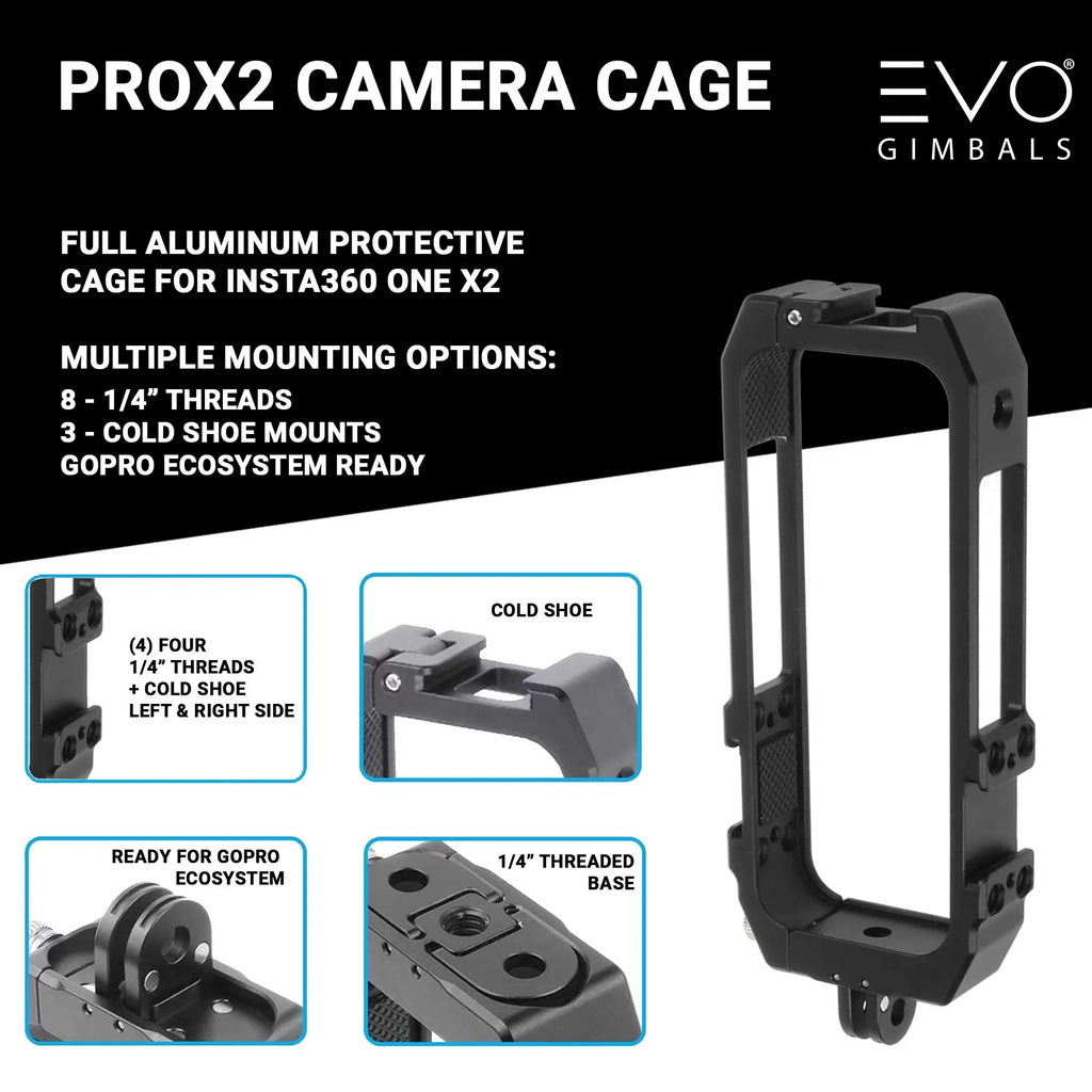 PROX2 Camera Cage for Insta360 ONE X2