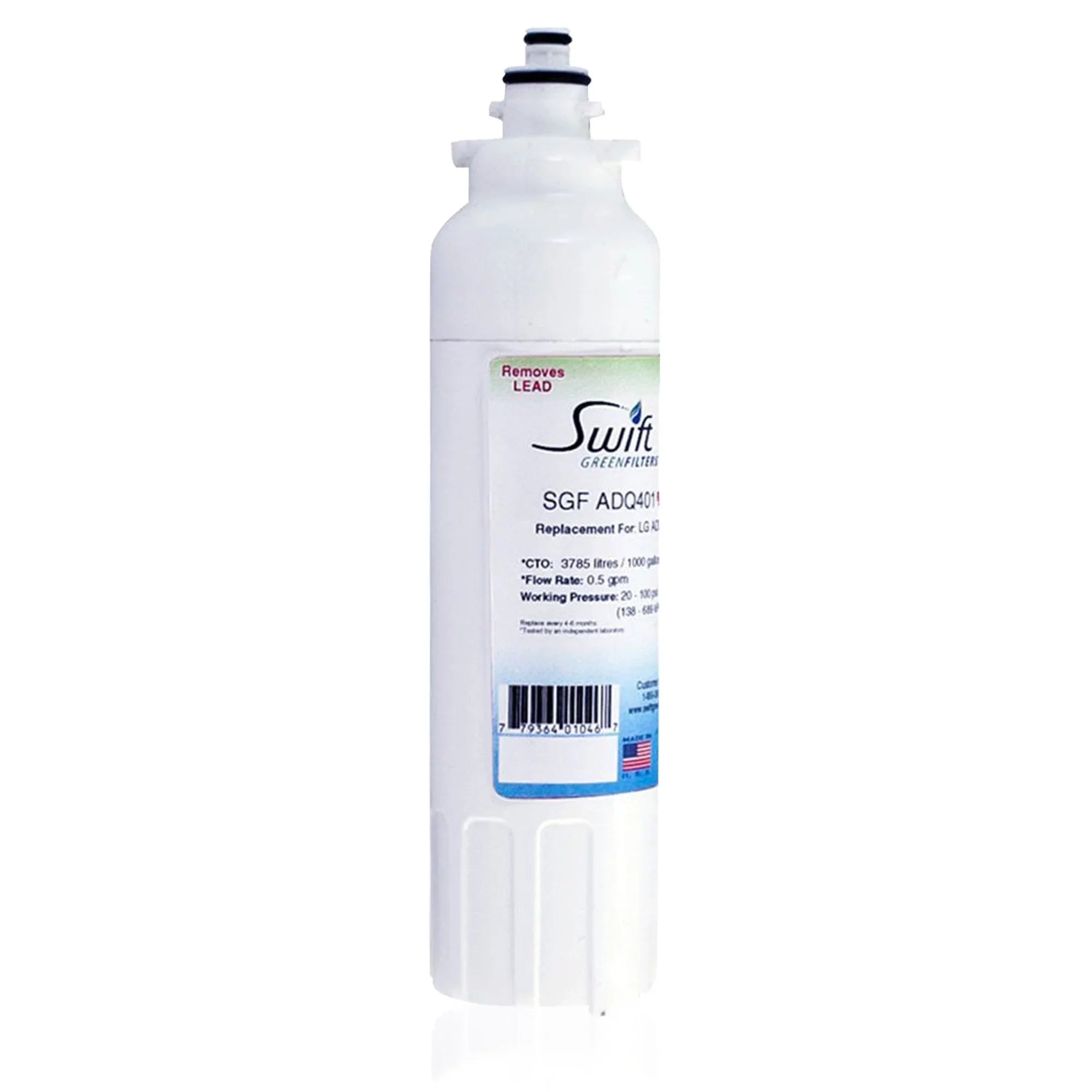 Swift Green Filters SGF-ADQ401 Rx Pharmaceutical Replacement for LG LT800P Refrigerators Water Filters(Pack of 2)