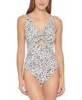DKNY MULTI Cutout Twist One-Piece Swimsuit, US 4