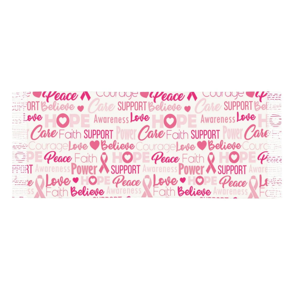 Bingfone Soft Cashmere Feel Scarf For Women Elegant Art Print Winter Warm Scarves Large Shawl Wrap Gifts- Breast Cancer Pink Ribbons Awareness