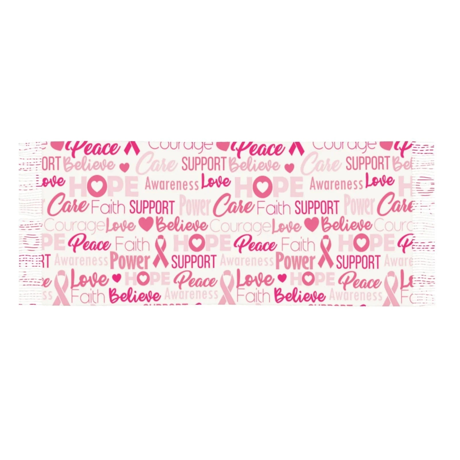 Bingfone Soft Cashmere Feel Scarf For Women Elegant Art Print Winter Warm Scarves Large Shawl Wrap Gifts- Breast Cancer Pink Ribbons Awareness