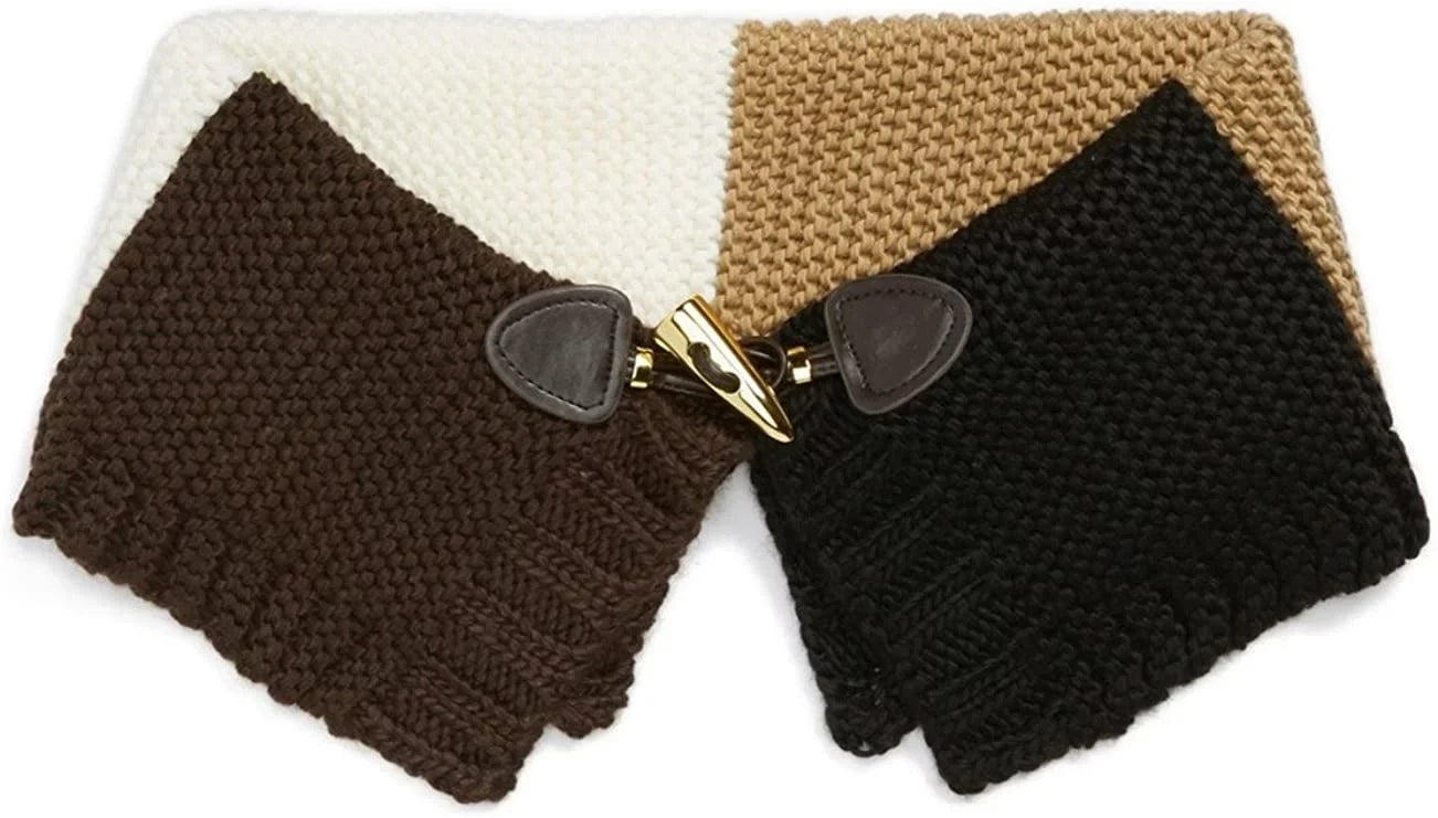 Michael Kors Neck Warmer Toggle Dark Camel Colorblock