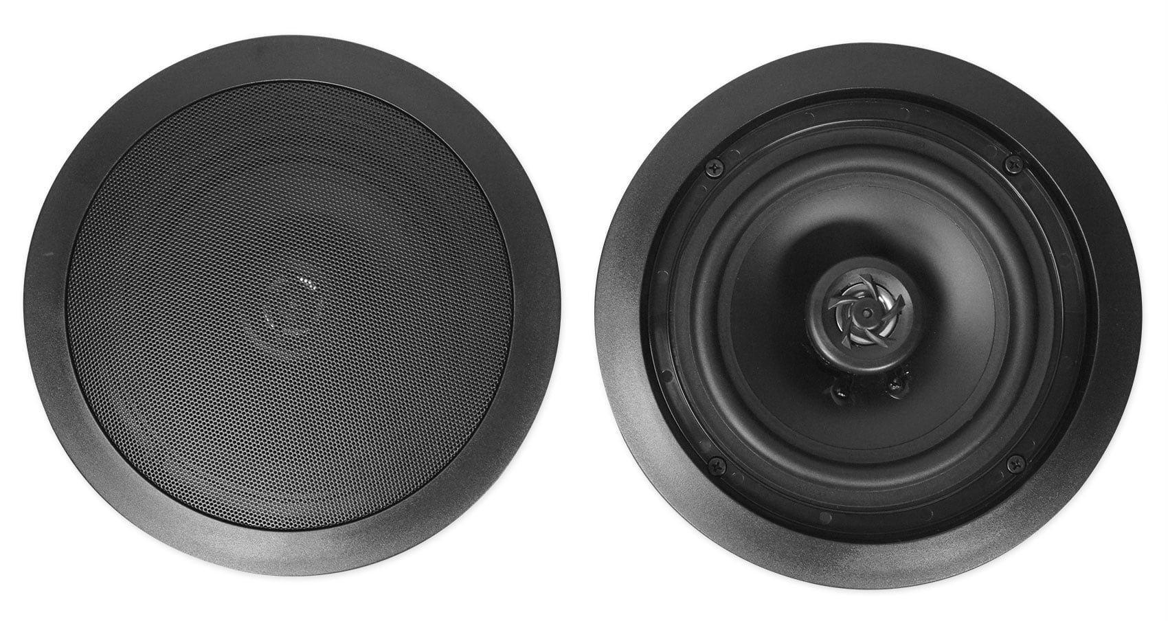 Rockville ROCK MATRIX Multi Room Home Receiver+6) Ceiling+2) Black Wall Speakers