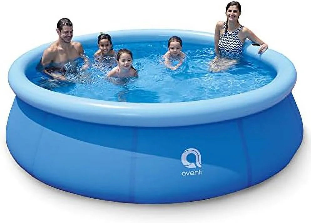 avenli 17807 10 foot x 30 inch 2 to 3 person capacity prompt set above ground kids infLatitudeable outdoor backyard kiddie swimming pool, blue