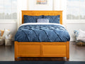 AFI Nantucket Full Size PLatitudeform Bed with Panel Footboard and Full Size Trundle in Caramel Latte