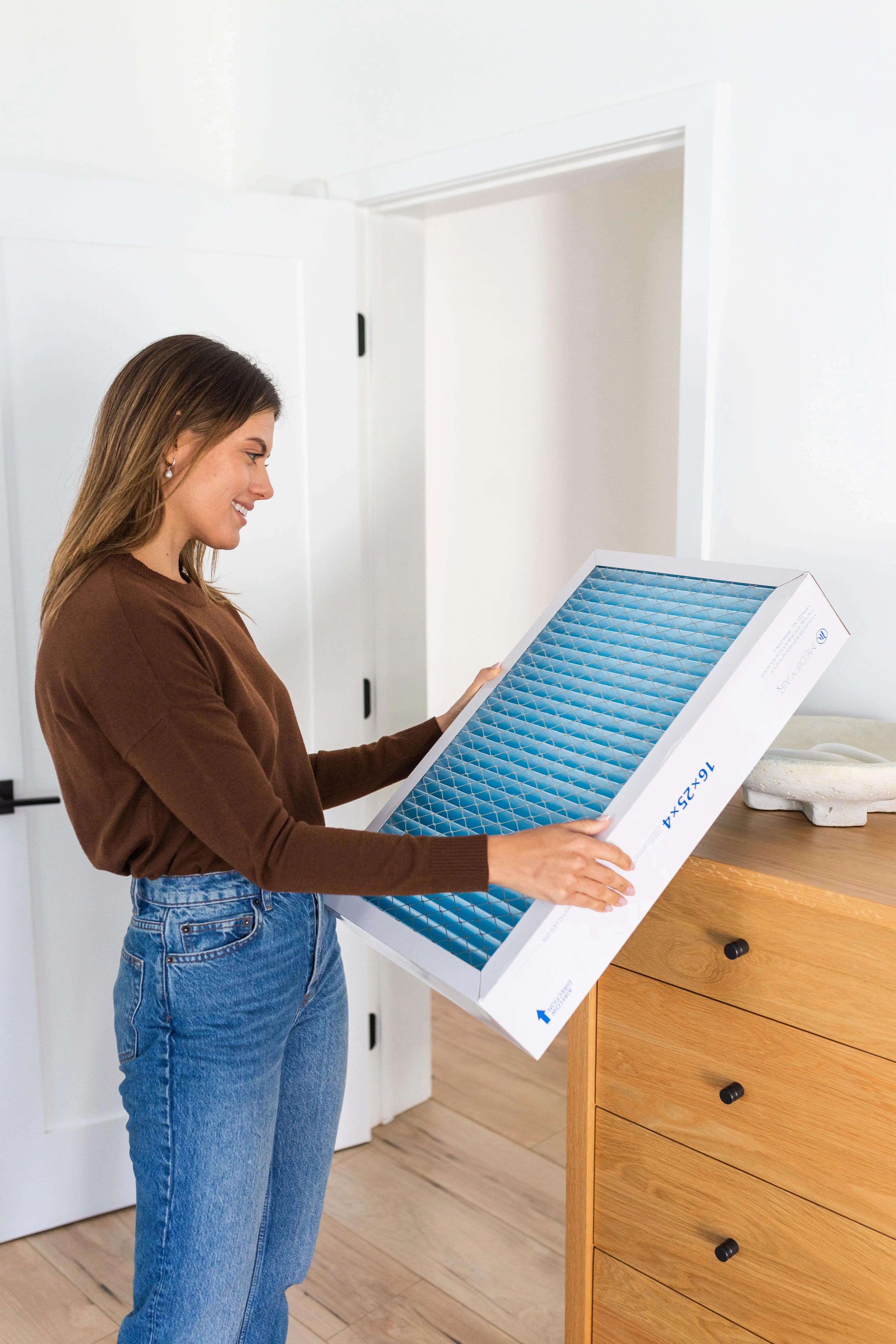 Medify Air 16x25x4 MERV 12 Air Pleated Filter 95% Particles HEPA Air Cleaning (MERV 12, 2-Pack)